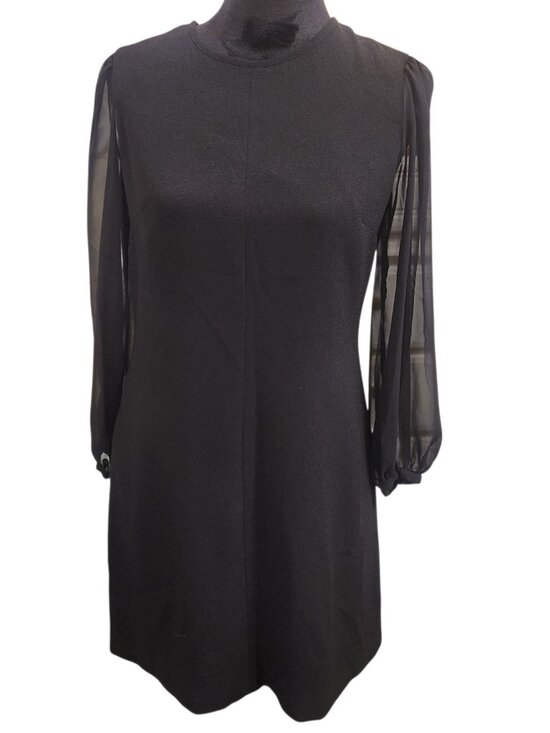 Marc New York Andrew Marc Dresses & Skirts - Marc New York By Andrew Marc Black Dress With Sheer Sleeves Size 4